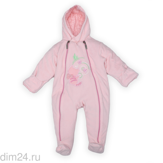E0027 Комбинезон Котя велюр   св. розовый